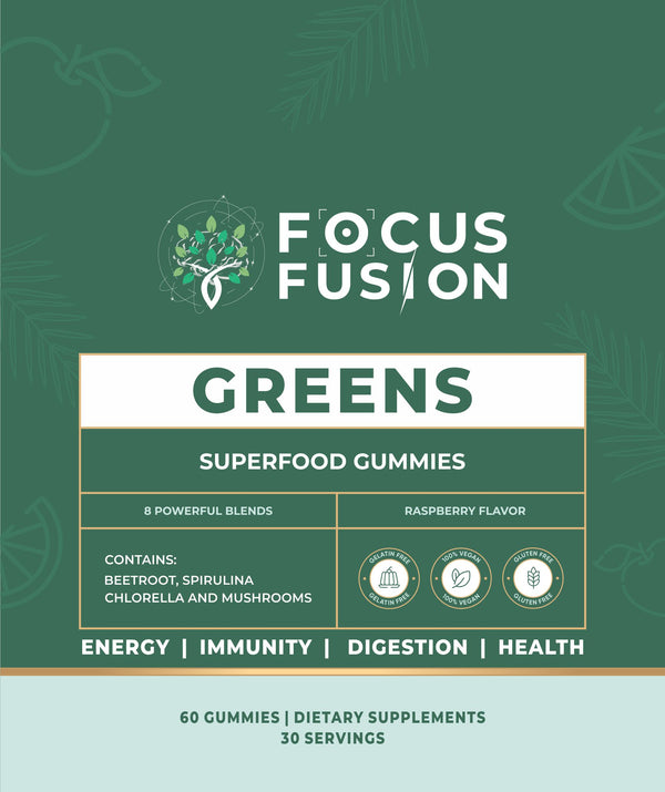 Focus Fusion Organic Super Greens Gummies – Premium Wellness Made Simple
