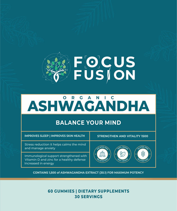Focus Fusion™ Ashwagandha 30:1 Gummies –  Plant-Based Wellness in a Gummy