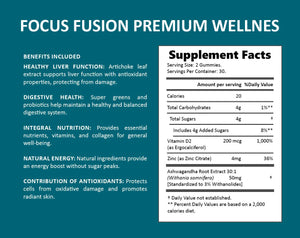 Focus Fusion™ Ashwagandha 30:1 Gummies –  Plant-Based Wellness in a Gummy