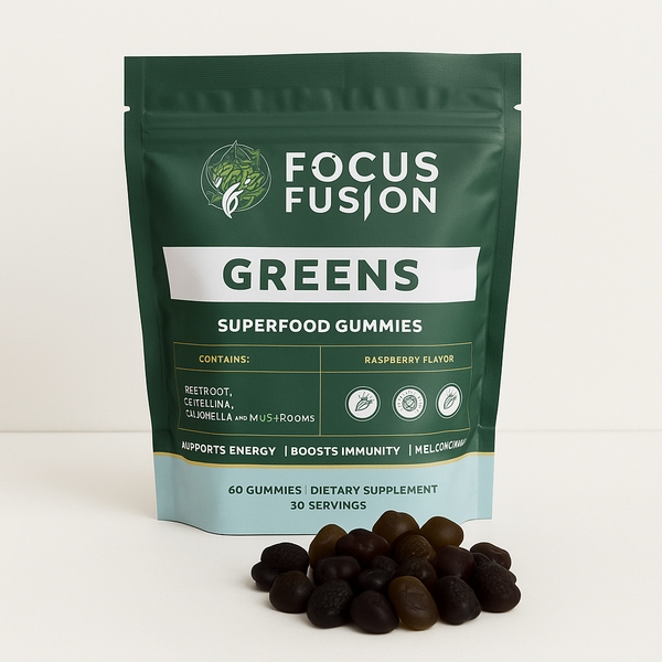 Focus Fusion Organic Super Greens Gummies – Premium Wellness Made Simple