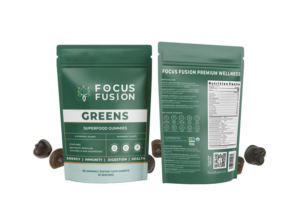 Focus Fusion Organic Super Greens Gummies – Premium Wellness Made Simple