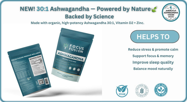 Focus Fusion™ Ashwagandha 30:1 Gummies –  Plant-Based Wellness in a Gummy